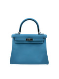 Bag Hermès Kelly 25 Swift Celeste Palladium Hardware - Bolso Kelly 25 Celeste piel Swift  herraje paladio
