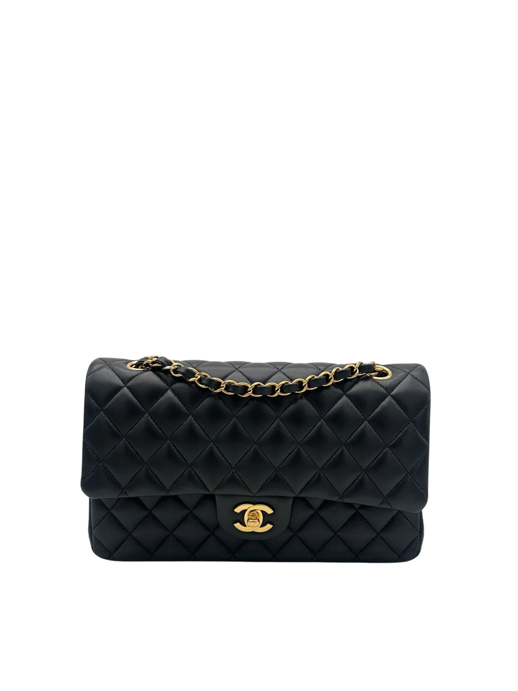 Buy Chanel Classic Medium Black Lambskin Gold-Tone Metal full set in Marbella & Sotogrande | Compra bolso Chanel clásico tamaño mediano. Envio internacional.