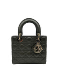 Bag CHRISTIAN DIOR Lady Dark Green Gold Hardware - Bolso Dior Lady verde oscuro set completo
