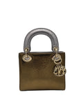Bag Dior Lady Small Lizard Green & Silver Gold Hardware - Bolso Dior Piel Lagarto Verde y Plateado Herraje Dorado