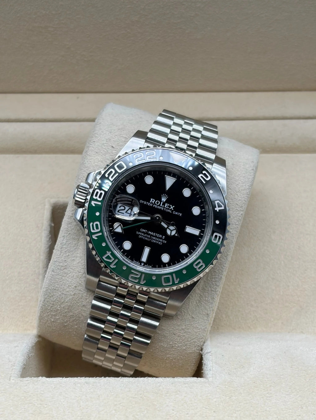 Rolex GMT-Master II “Sprite” jubilee disponible en Sotogrande. Nuevo, con caja y tarjeta | Watch Rolex GMT-Master II “Sprite” jubilee, envio internacional.