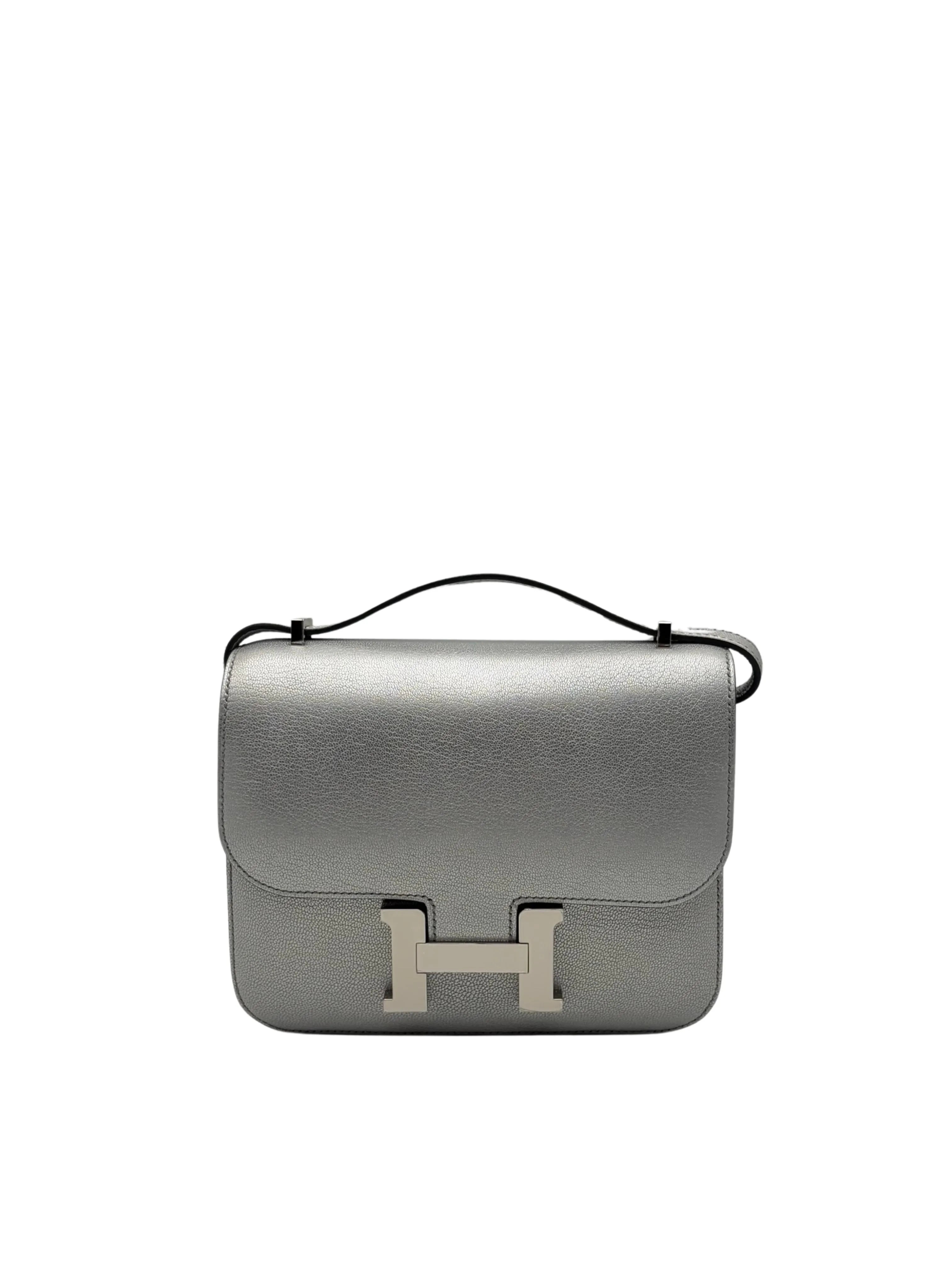 Hermès Constance 18 Chèvre Argent Palladium Hardware full set in Sotogrande | Bolso Constance 18 piel chevre colo plataeado herraje paladio, envio internacional.