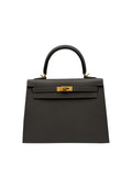 Hermès Kelly 25 HSS Epsom Gris Meyer/Rouge  full set in Sotogrande | Hermès Kelly 25 HSS piel Epsom gris y rojo, herraje dorado cepillado, envio internacional.