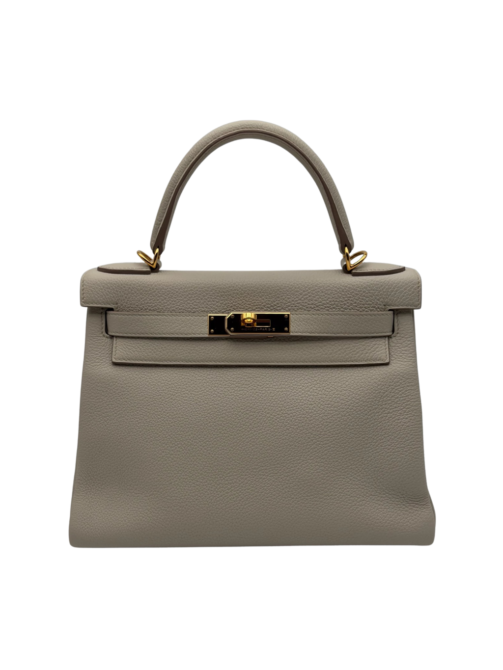 Hermès Kelly 28 Togo Beton Gold hardware full set in Sotogrande | Hermès Kelly 28 en piel Togo color cemento con herrajes dorados, envio internacional.