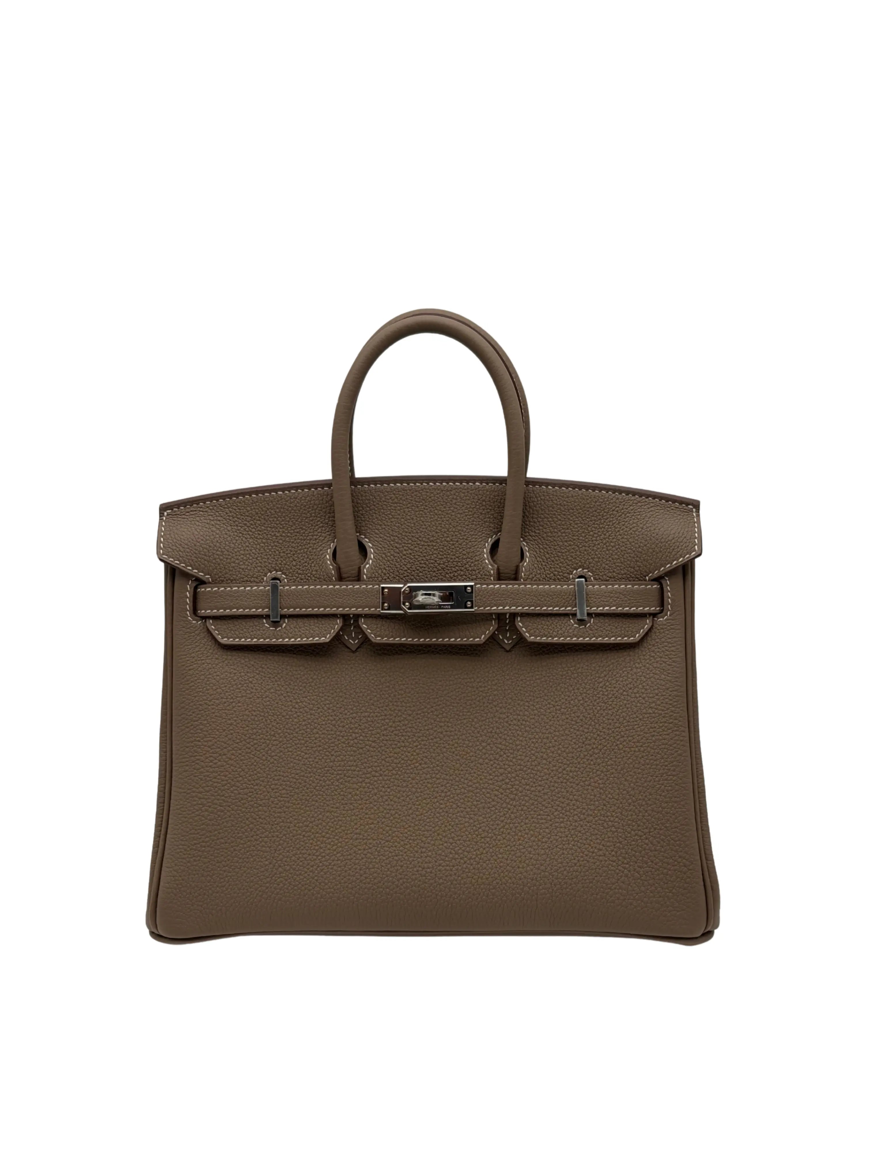Buy Hermès Birkin 25 Togo Etoupe Palladium Hardware full set in Sotogrande | Bolso Birkin 25 Togo Etoupe Herraje paladio, envios internacionles.
