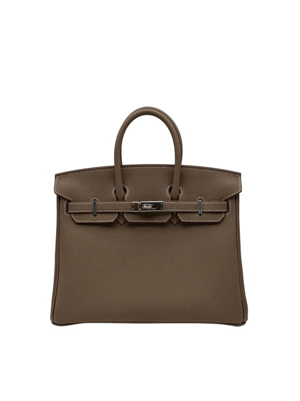 Buy Hermès Birkin 25 Togo Etoupe Palladium Hardware full set in Sotogrande | Bolso Birkin 25 Togo Etoupe Herraje paladio, envios internacionles.
