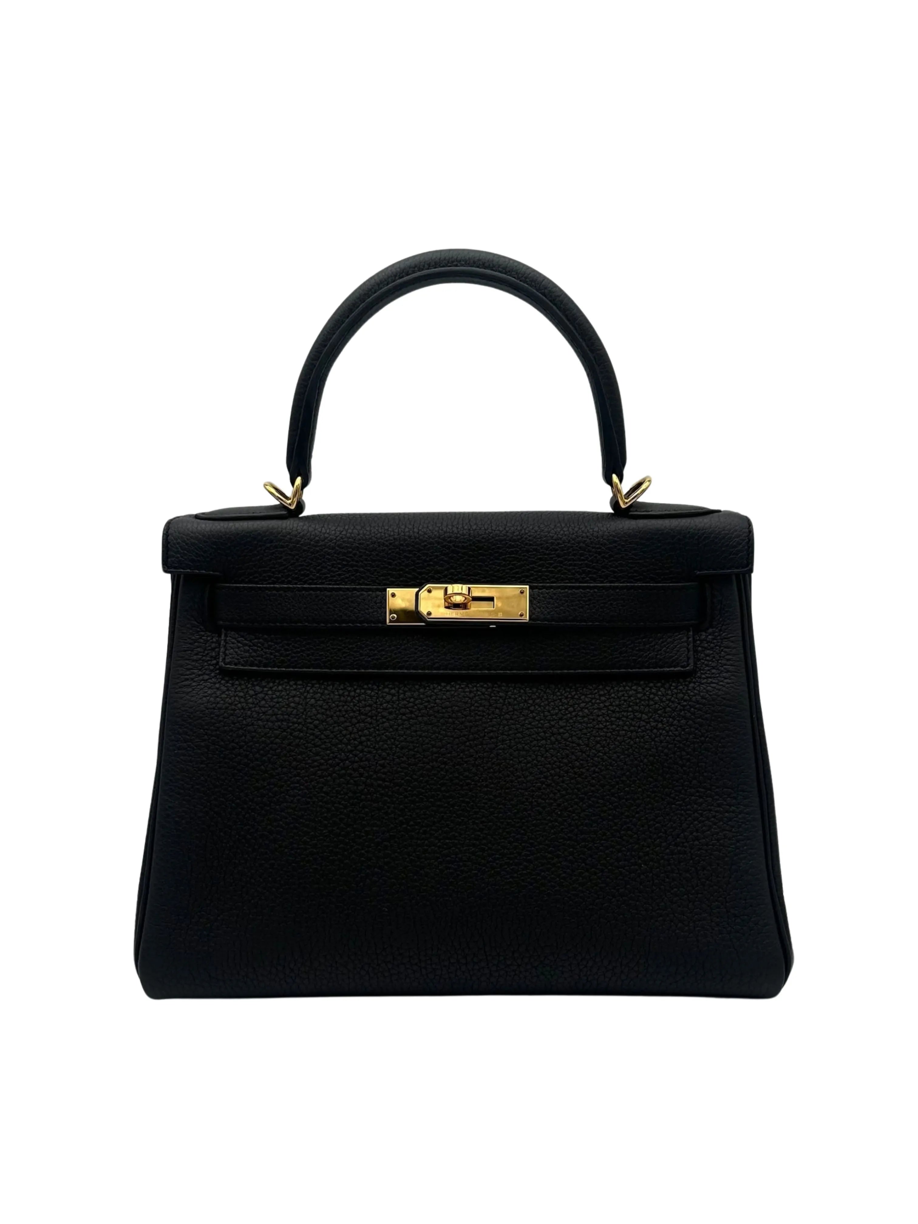 Bag Hermes Kelly 28 Togo Black Gold Hardware, in Marbella. | Bolso Kelly 28 Togo Negro Herraje Dorado, Set Completo, Envio internacional.