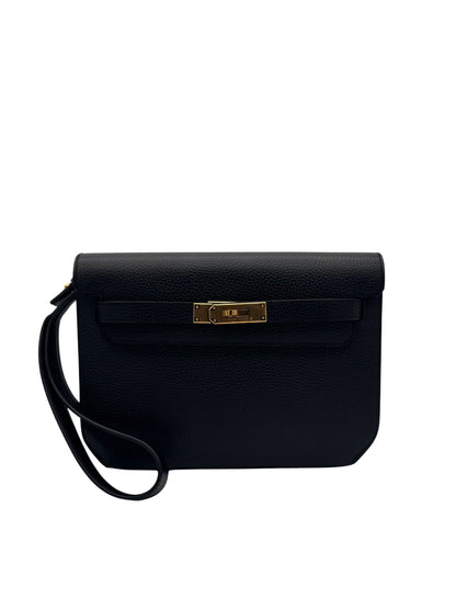 Bag Hermès Kelly Depeches 25 Galos Black Gold Hardware in Marbella | Compra-venta de artículos de segunda mano.
