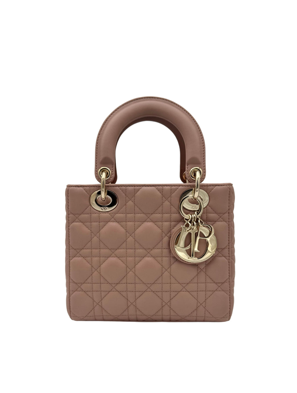 Lady Dior Small Rose Pale Gold Hardware - Bolso Lady Dior Rosa Palo Herraje Dorado