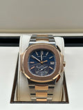 Patek Philippe Nautilus Chronograph Blue 5980/1AR-001 full set in Sotogrande | Reloj Patek Philippe Nautilus Cronografo Azul 5980/1AR-001 acero oro rosa esfera azul