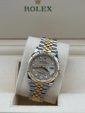 Rolex Datejust 36mm 126233 Steel and Gold Palm Diamonds Dial - Reloj de lujo con esfera de diamantes y brazalete Jubilee, año 2023