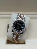 Rolex Datejust 36mm Steel/R. Gold Black Dial RBR full set Sotogrande | Reloj Rolex Datejust 36mm acero y oro rosa esfera negra bisel diamantes, envio internacional.