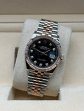 Rolex Datejust 36mm Steel & Rose Gold Black Diamonds Dial full set in Sotogrande | Datejust 36mm acero y oro rosa esfera negra con diamantes.