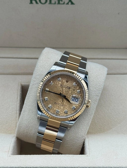 Rolex Datejust 36mm steel & gold anniversary dial oyster 2020 / Datejust acero y oro esfera aniversario diamantes 2020.