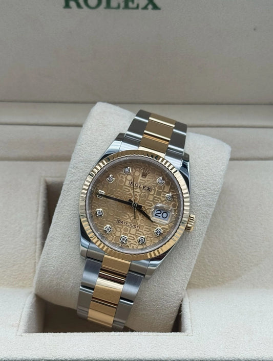 Rolex Datejust 36mm steel & gold anniversary dial oyster 2020 / Datejust acero y oro esfera aniversario diamantes 2020.