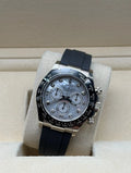 Compra Rolex Daytona Oro Blanco Oysterflex esfera Madre Perla con diamantes set completo en Sotogrande |Buy Rolex Daytona White Gold Oysterflex MOP Diamonds, worldwide shipping.