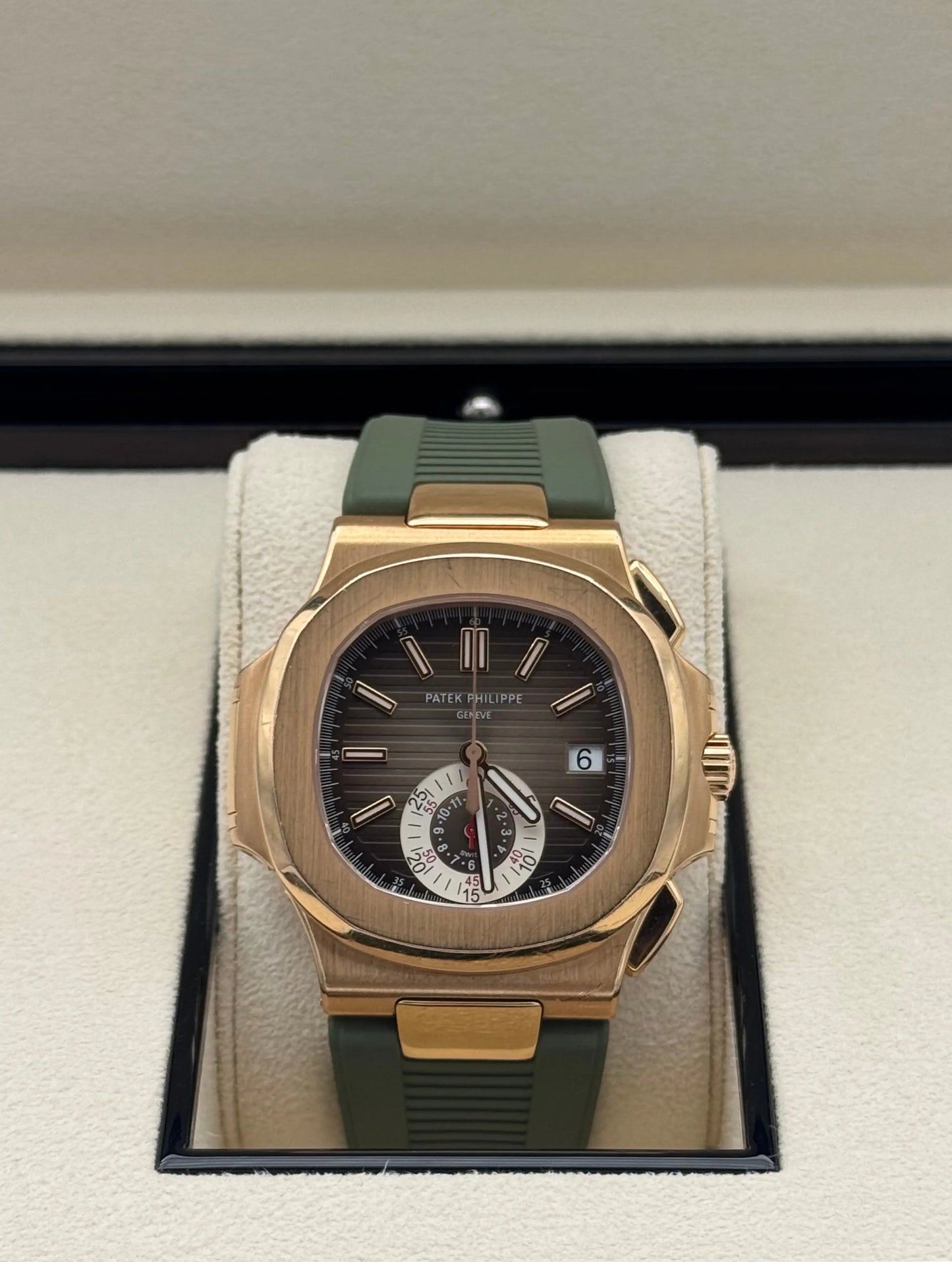 Watch Patek Philippe Aquanaut 5980R-001 Rose Gold -  Reloj acero oro rosa corréela de caucho