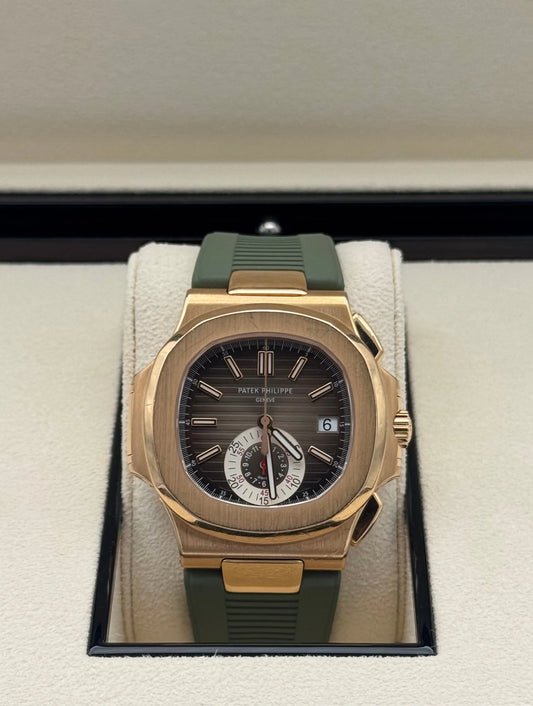 Watch Patek Philippe Aquanaut 5980R-001 Rose Gold -  Reloj acero oro rosa corréela de caucho