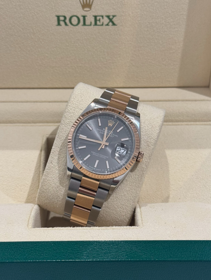Watch Rolex Datejust 36 Steel Rose Gold Rhodium Dial Oyster - Reloj Acero Oro Esfera rhodium 