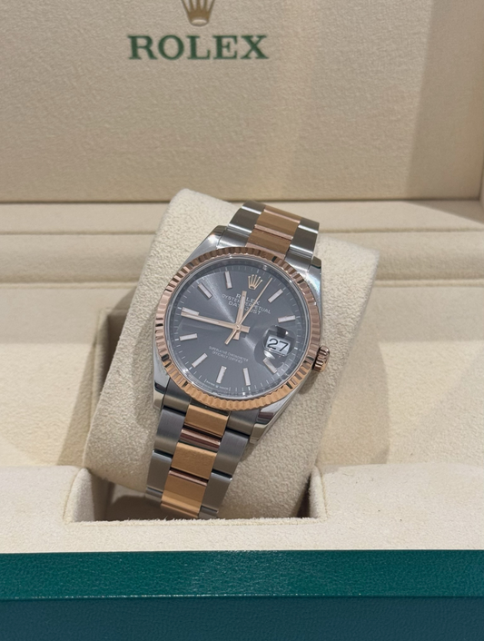 Watch Rolex Datejust 36 Steel Rose Gold Rhodium Dial Oyster - Reloj Acero Oro Esfera rhodium 