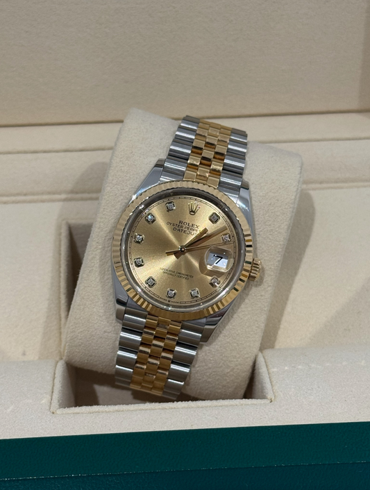 Watch Rolex Datejust 36 mm Champagne Diamond Dial Jubile Steel & Gold - reloj acero oro esfera champan diamantes 