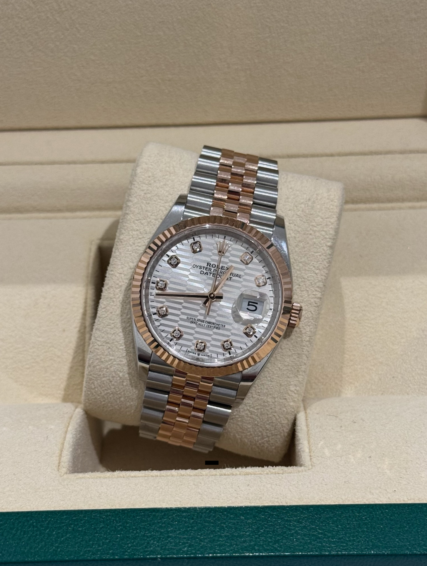 Watch Rolex Datejust 36 mm Rose Gold Steel Jubilee Motif Diamonds Dial - Reloj acero Oro Esfera Motif 