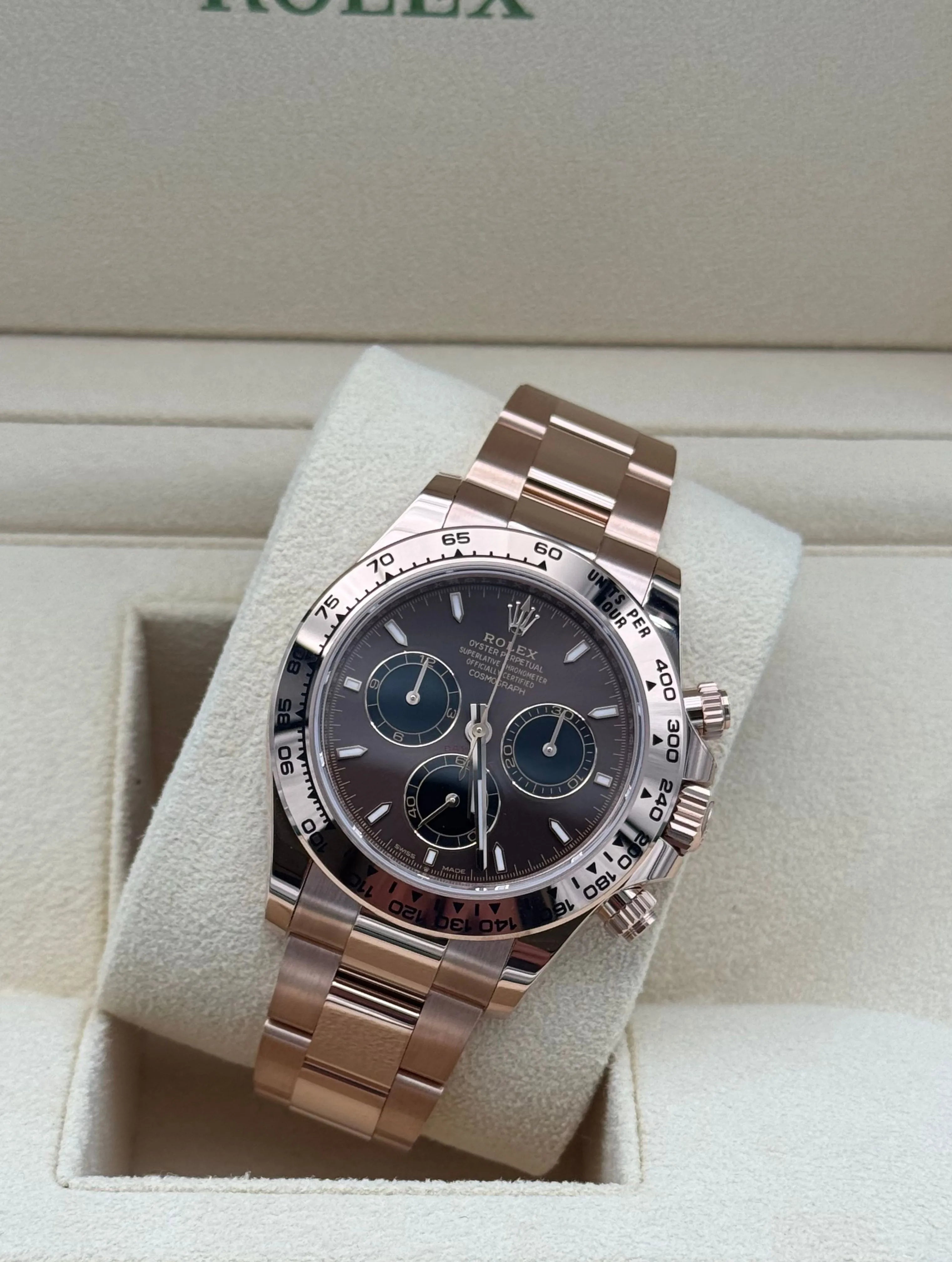 Rolex Daytona Rose Gold Chocolate Dial  2025 full set original - reloj de lujo disponible en Marbella con envío internacional