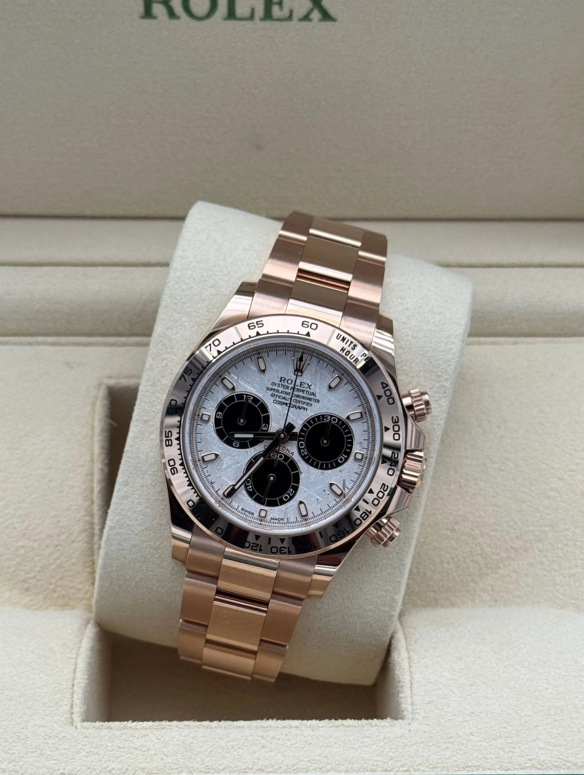 Rolex Daytona Rose Gold Meteorite Dial  2023 full set original - reloj de lujo disponible en Marbella con envío internacional