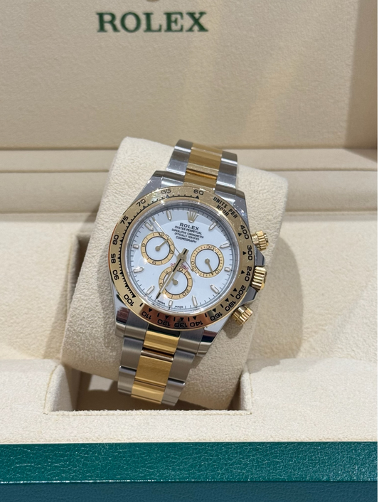 Watch Rolex Daytona Steel Gold White Dial  - Reloj Acero Oro Esfera Blanca