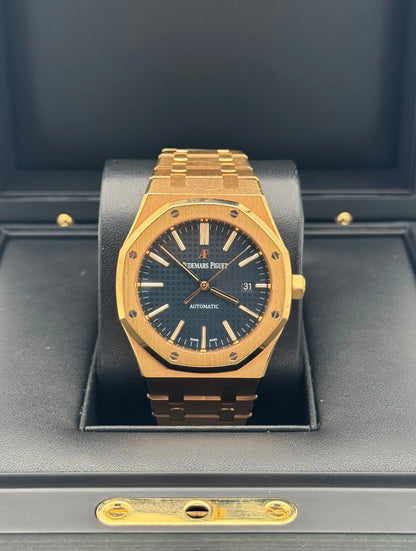 Watch Audemars Piguet Royal Oak Selfwinding 41mm Rose Gold Blue Dial - Reloj Oro Rosa Esfera Azul