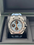 Audemars Piguet Royal Oak Offshore Tiffany Blue 26238ST de 42mm con correa de caucho y caja original – 2022.