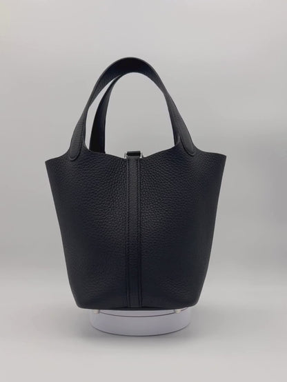 Hermès Picotin 18 Clemence Black