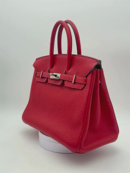 Hermès Birkin 25 Togo Geranium Palladium Hardware