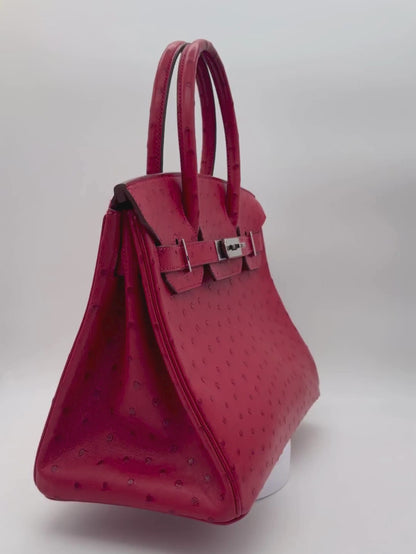 Hermès Birkin 30 Ostrich Bougainvillea