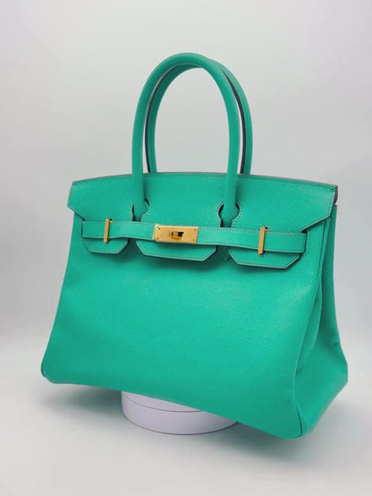 Hermès Birkin 30 Epsom Vert Verone Gold Hardware
