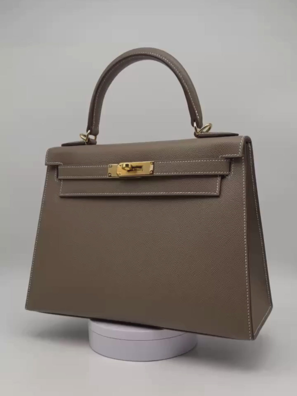 Hermès Kelly 28 Epsom Etoupe Gold Hardware