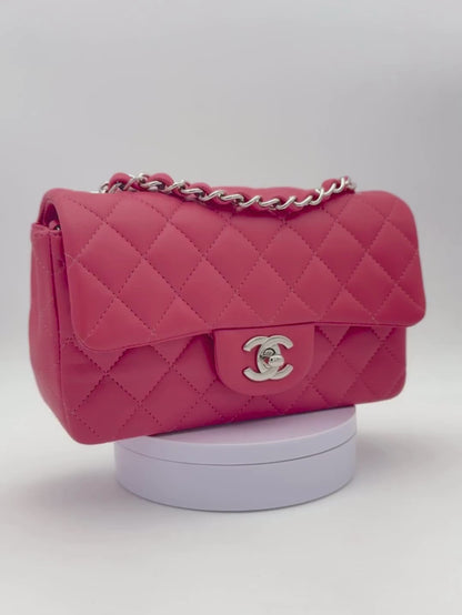 Chanel Classic Mini Rectangle Pink Lambskin