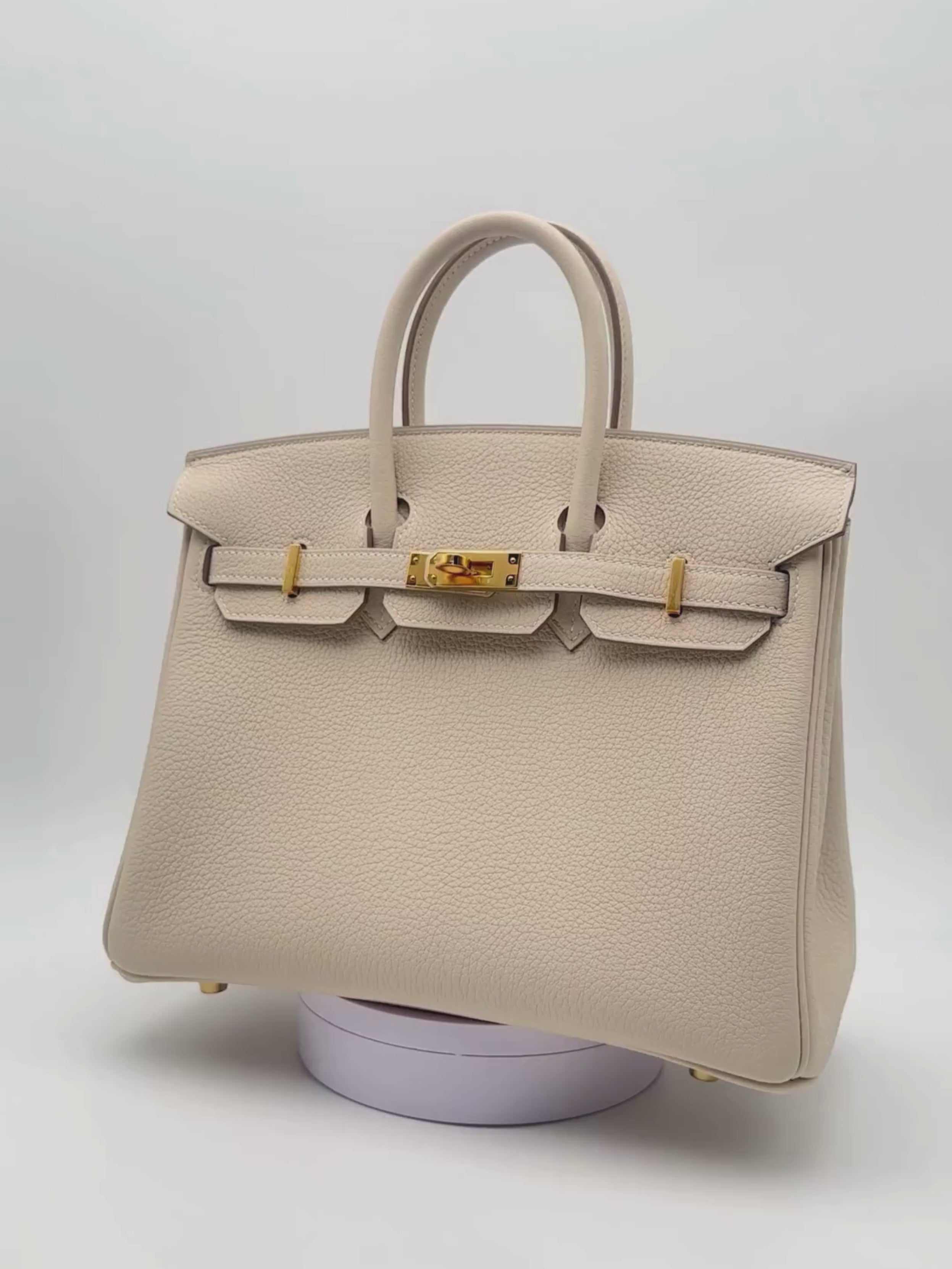Hermès Birkin 25 Togo Craie Herrajes dorados