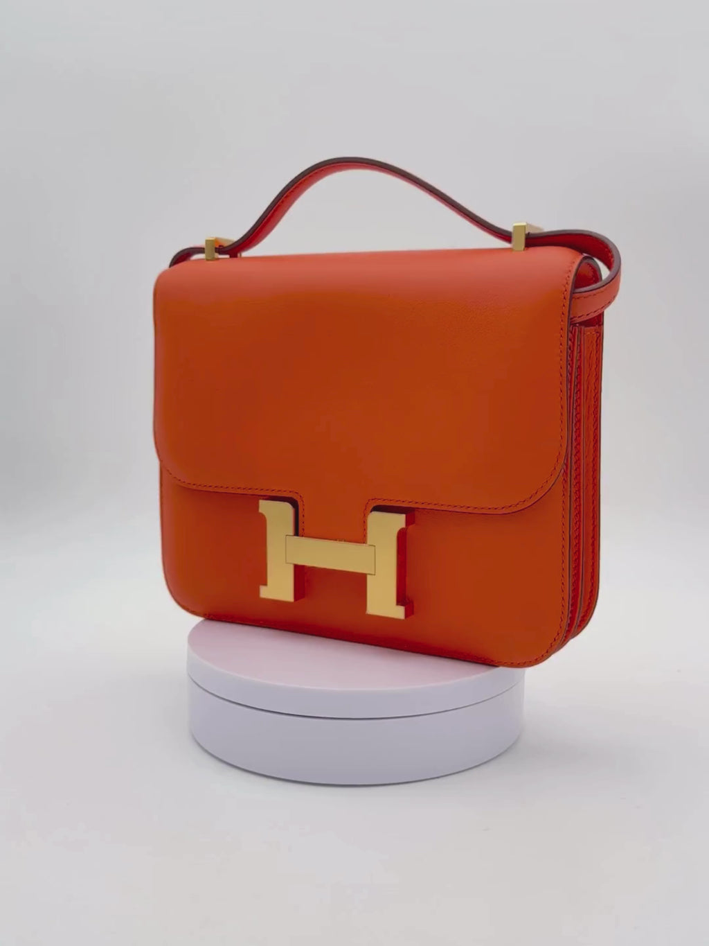 Hermès Constance 18 Swift Orange Gold Hardware