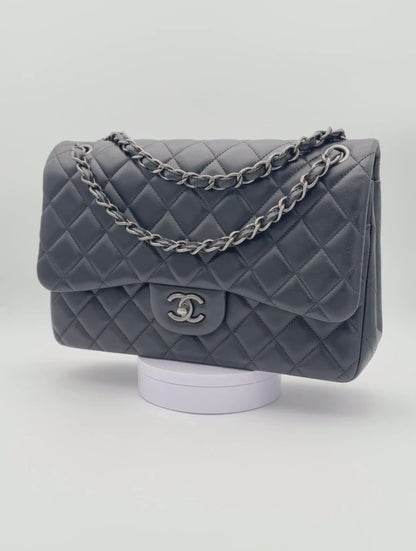 Chanel Classic Jumbo Black Lambskin