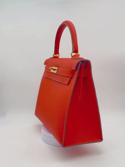 Hermès Kelly 28 Epsom Orange Gold Hardware