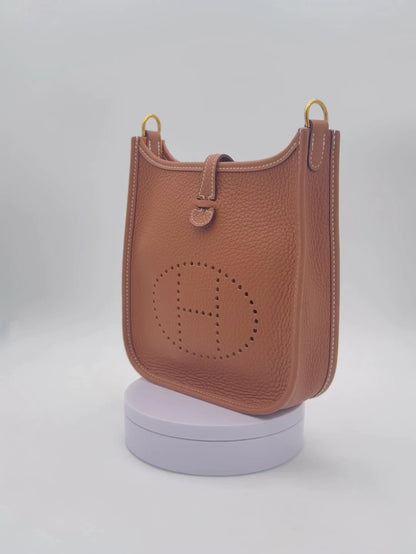 Hermès Evelyne Mini Clemence Gold