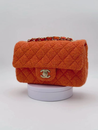 Chanel Classic Tweed Orange