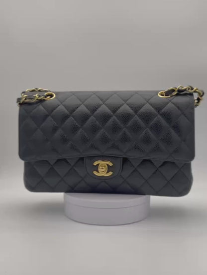 Chanel Classic Medium Black Caviar Leather