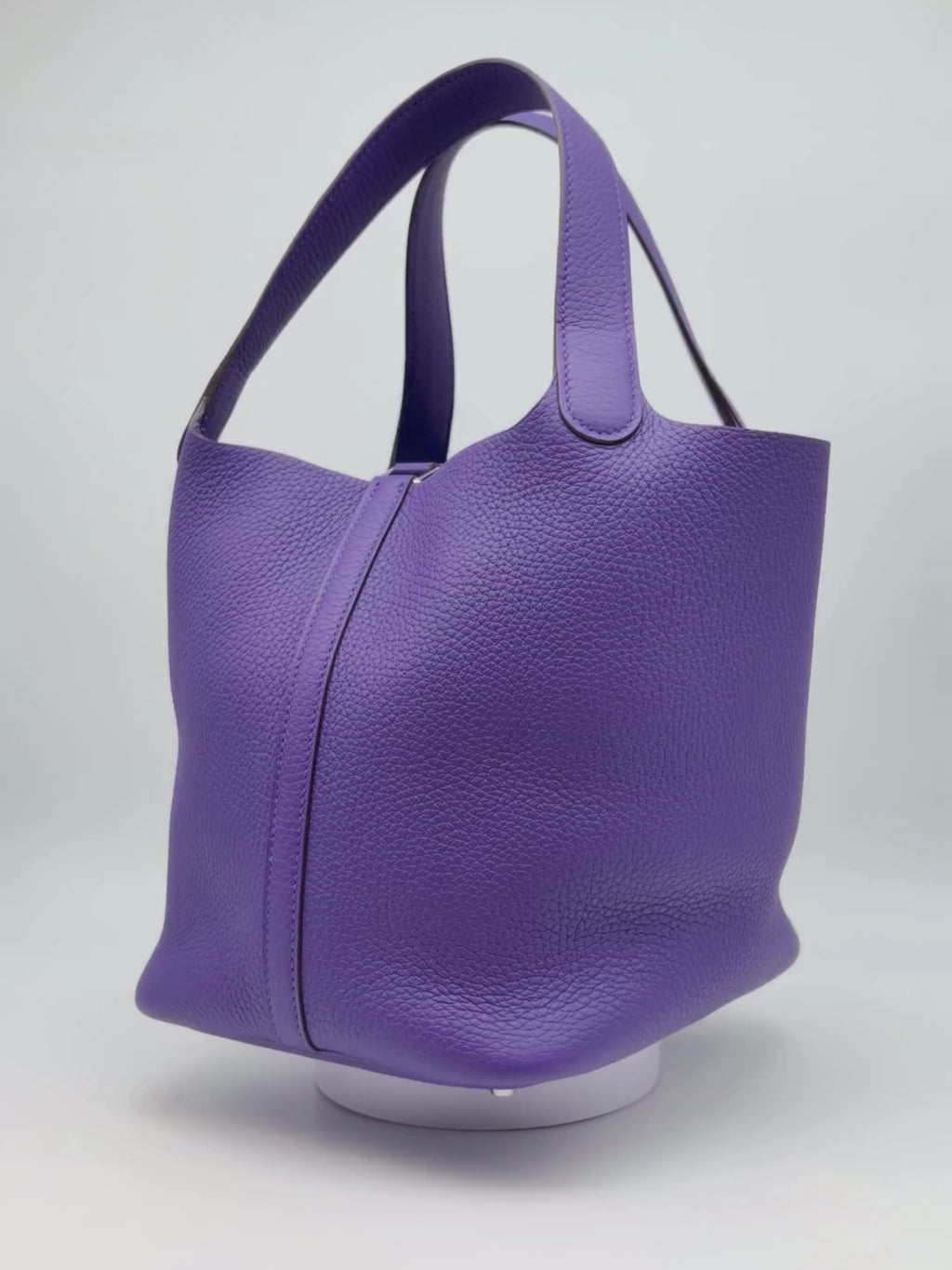 Hermès Picotin 22 Clemence Purple Palladium Hardware