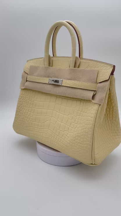 Hermès Birkin 25 Alligator Vanille Matte