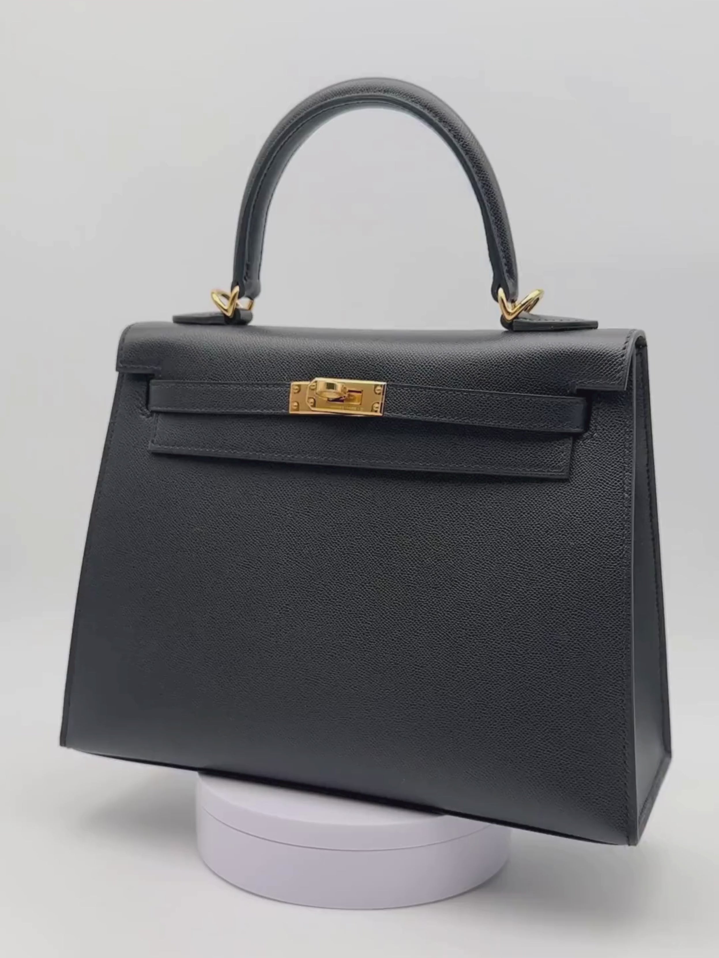 Hermès Kelly 25 Madame Negro/Grafito Herraje Dorado