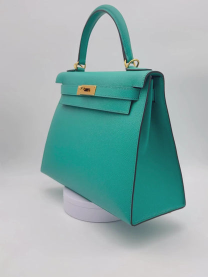 Hermès Kelly 28 Epsom Blue Paon