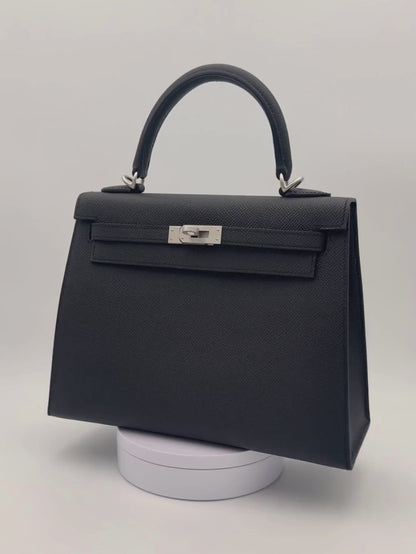 Hermès Kelly 25 HSS Epsom Black / Caban