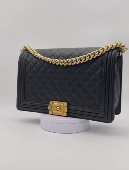 Chanel Boy Medium Black Lambskin
